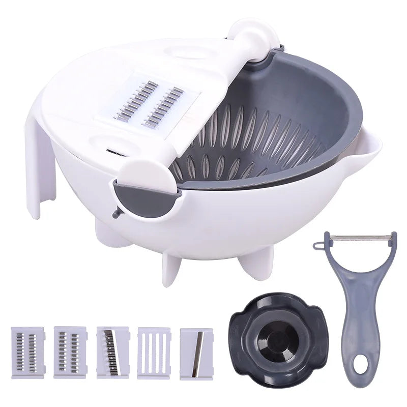 Manual White 7In1 Color 4-in-1 Electric Vegetable Chopper With Slicer Attachment