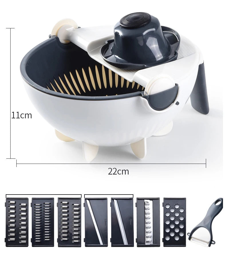 Manual White 9In1 Color 4-in-1 Electric Vegetable Chopper With Slicer Attachment