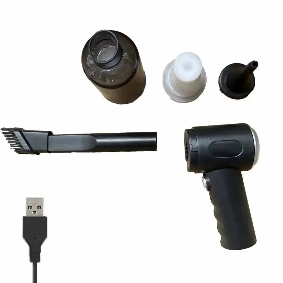 black Color Cordless Mini Car Vacuum Cleaner 9000Pa USB Rechargeable