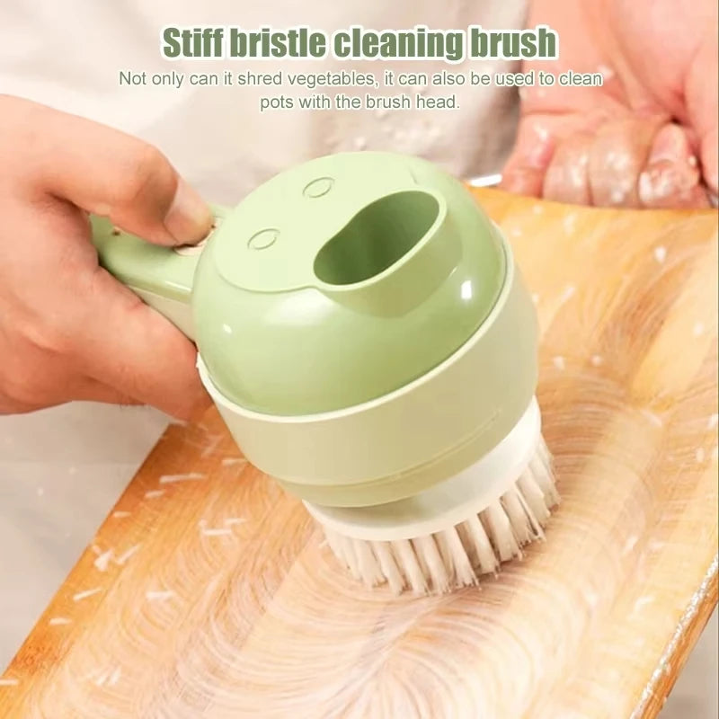 4-in-1 Electric Vegetable Chopper With Slicer Attachment