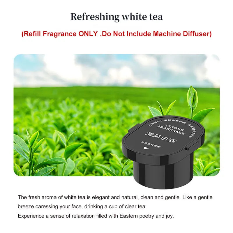 refill whitetea Color Smart Car Mist Diffuser With Ambient Light Air Freshener