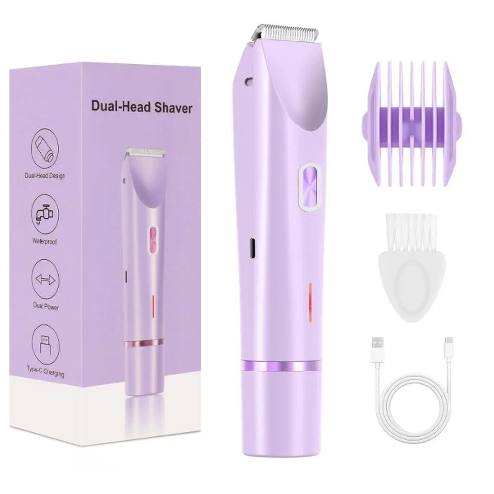 purple Color Women’s Electric Bikini Trimmer Razor – Wet & Dry Rechargeable