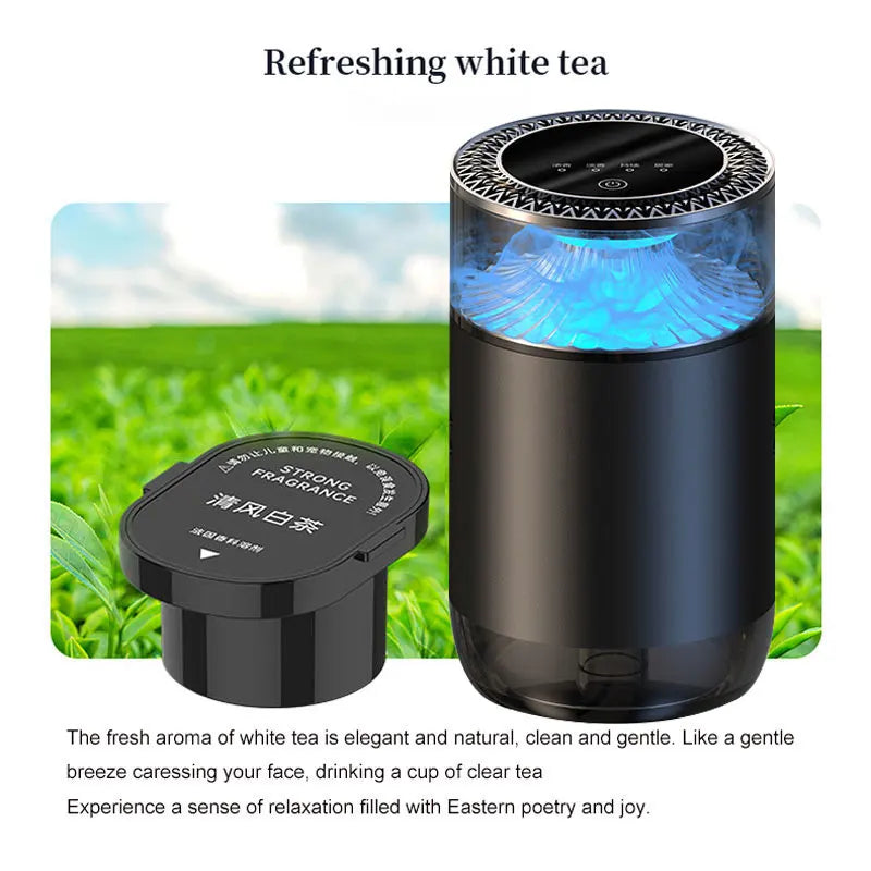 diffuserwhitetea Color Smart Car Mist Diffuser With Ambient Light Air Freshener