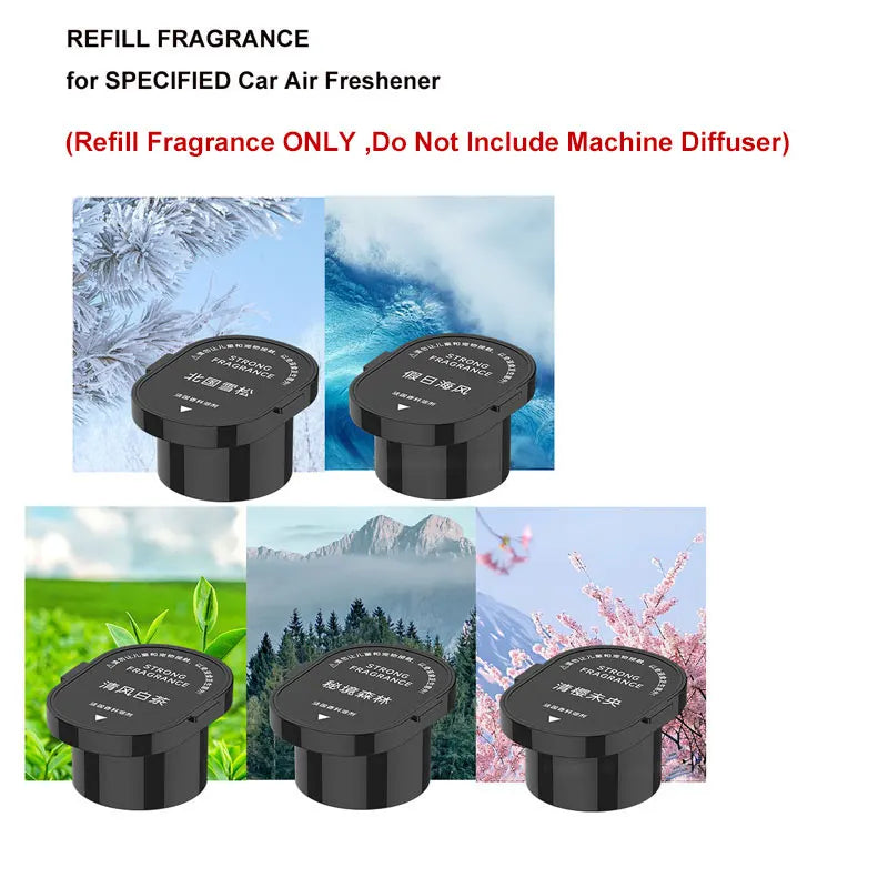 refill mix5 Color Smart Car Mist Diffuser With Ambient Light Air Freshener