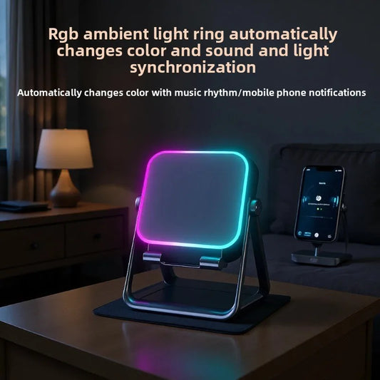 Wireless RGB Speaker Phone Stand – Portable Surround Sound