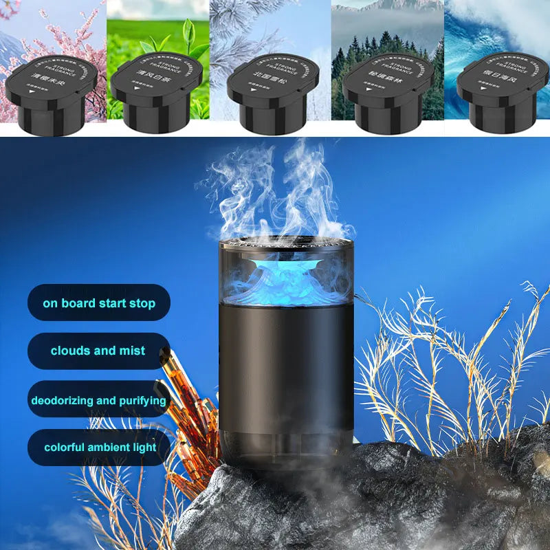 Smart Car Mist Diffuser With Ambient Light Air Freshener