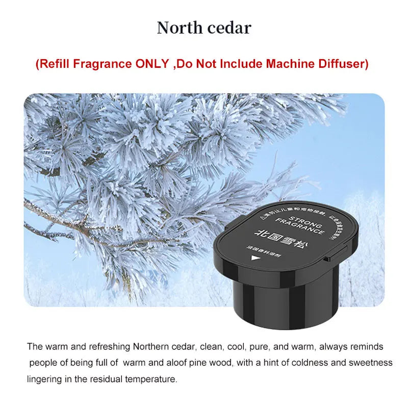 refill northcedar Color Smart Car Mist Diffuser With Ambient Light Air Freshener