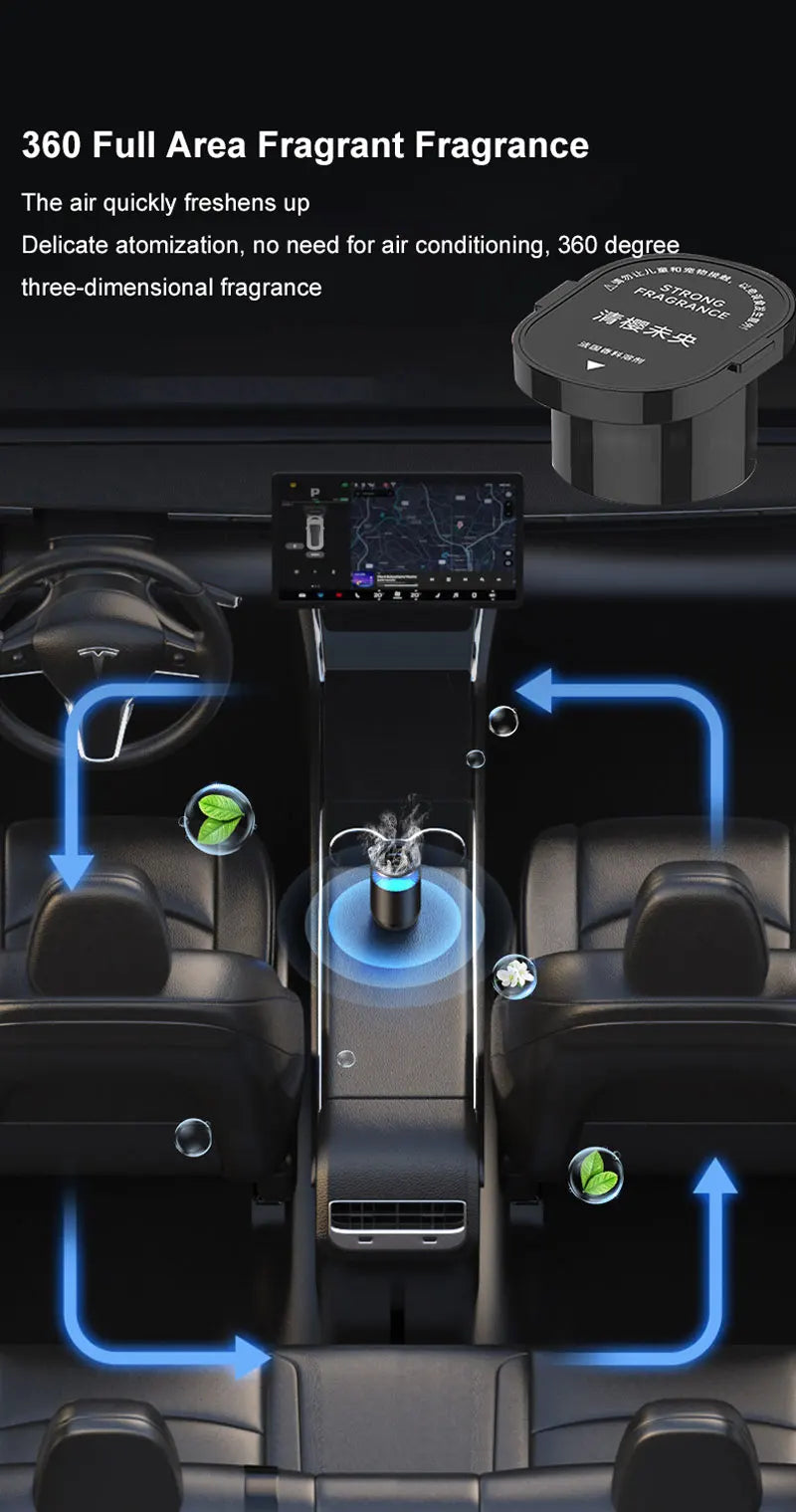 Smart Car Mist Diffuser With Ambient Light Air Freshener
