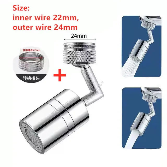 720 degree double Color 1080° Rotating Faucet Aerator – Dual-Mode Anti-Splash Sprayer