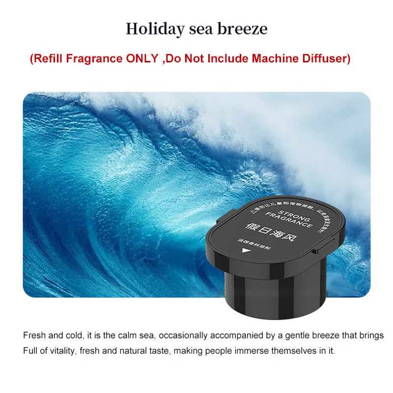 refill seabreeze Color Smart Car Mist Diffuser With Ambient Light Air Freshener