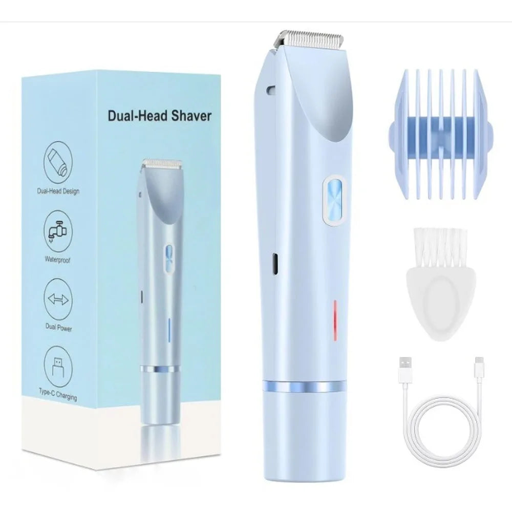 blue Color Women’s Electric Bikini Trimmer Razor – Wet & Dry Rechargeable