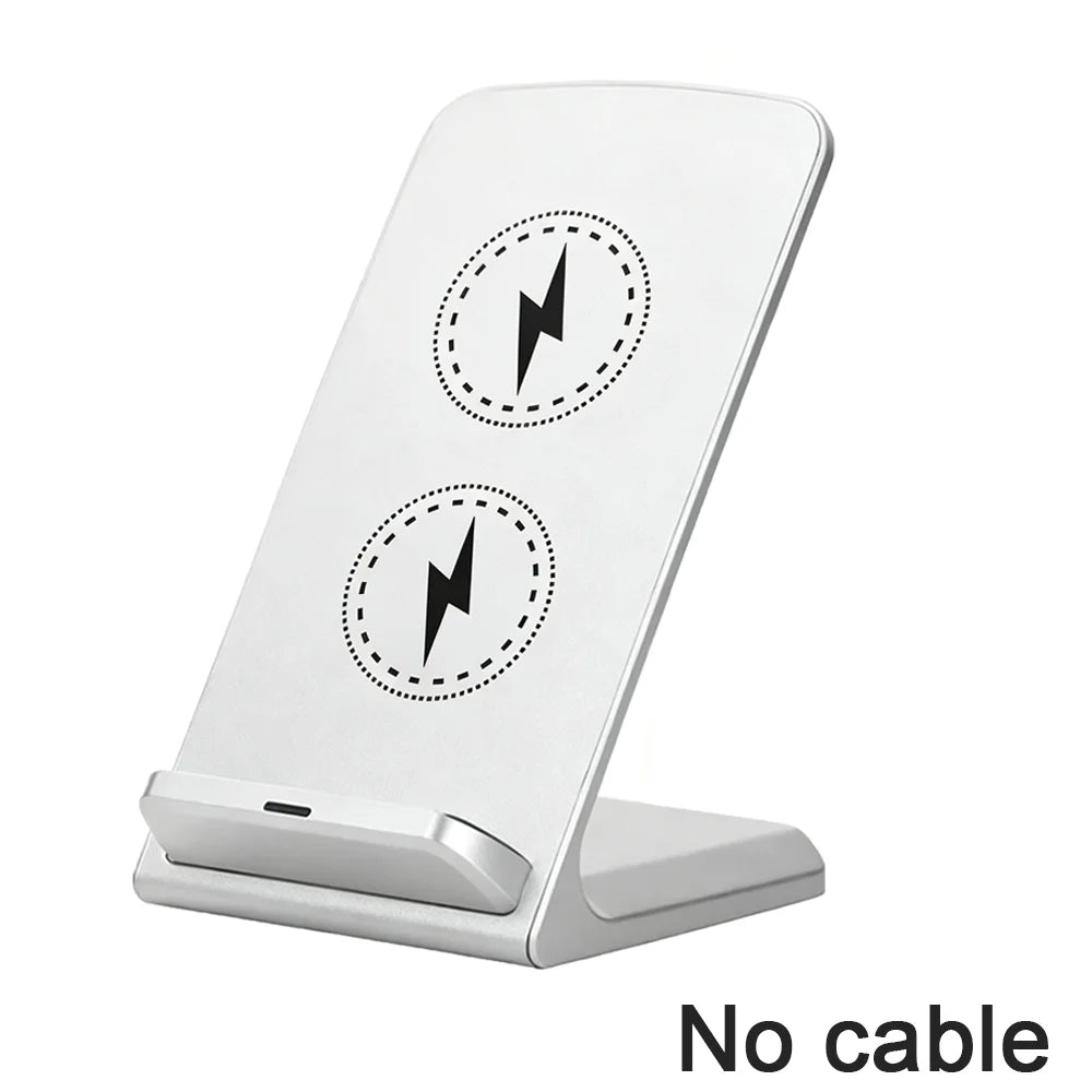 White no cable Color 30W Fast Wireless Charging Stand With LED Indicator