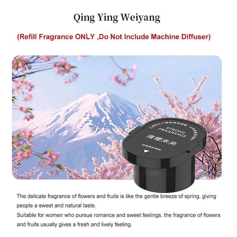 refill weiyang Color Smart Car Mist Diffuser With Ambient Light Air Freshener