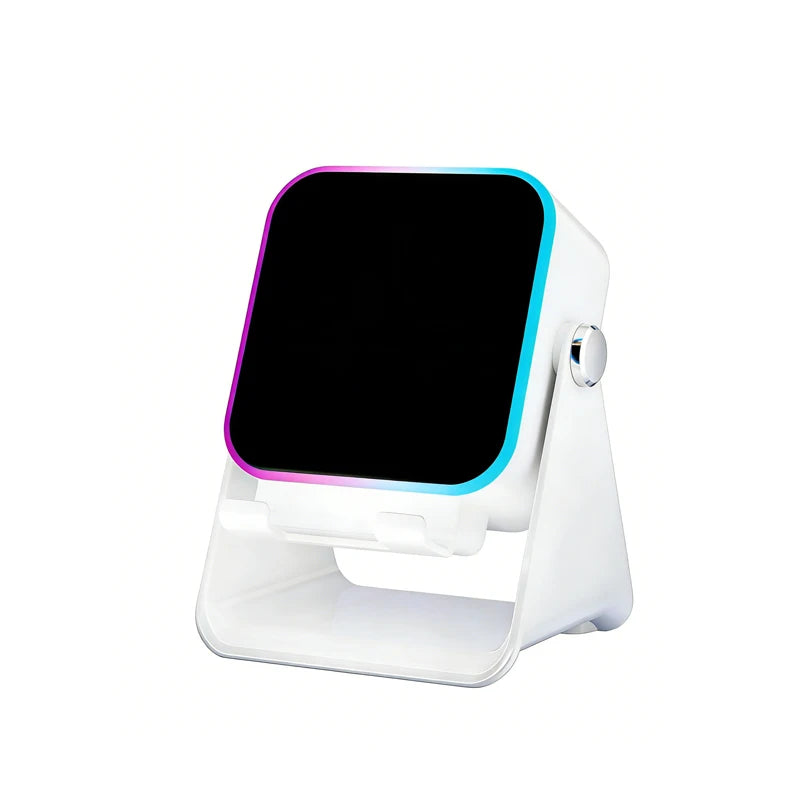 White Color Wireless RGB Speaker Phone Stand – Portable Surround Sound